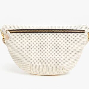 NWT Clare V Grande Fanny Cream Perf